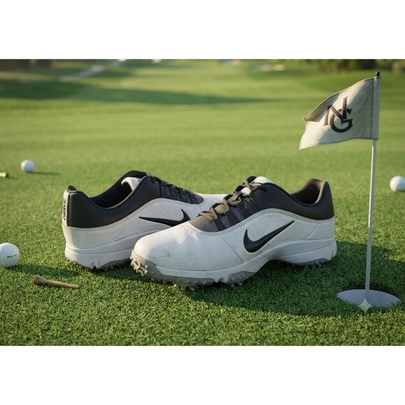 Nike Other - Nike Air Zoom Rival 5 Men’s Golf Shoes Size 13 White Black Spiked #878957‑100
